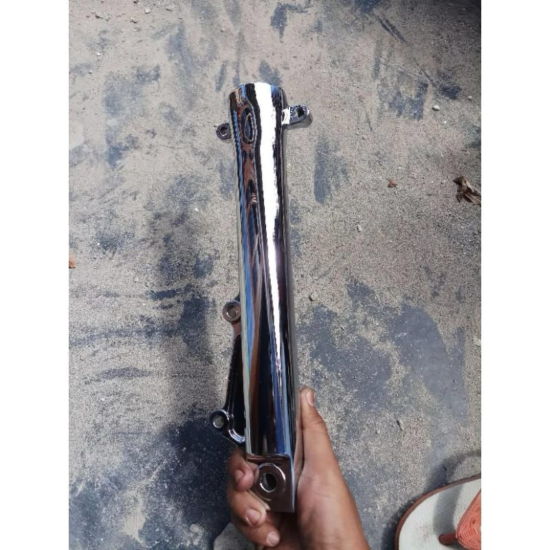 bottom bumbung shock skok megapro SUDAH CHROME