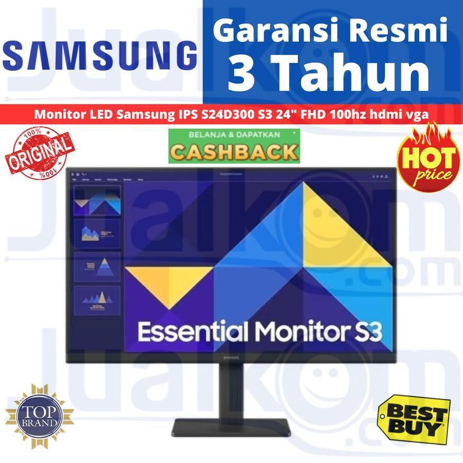 Monitor LED Samsung S24R350 LS24R350 LS24R350FZEXXD 24" IPS 75hz FreeSync