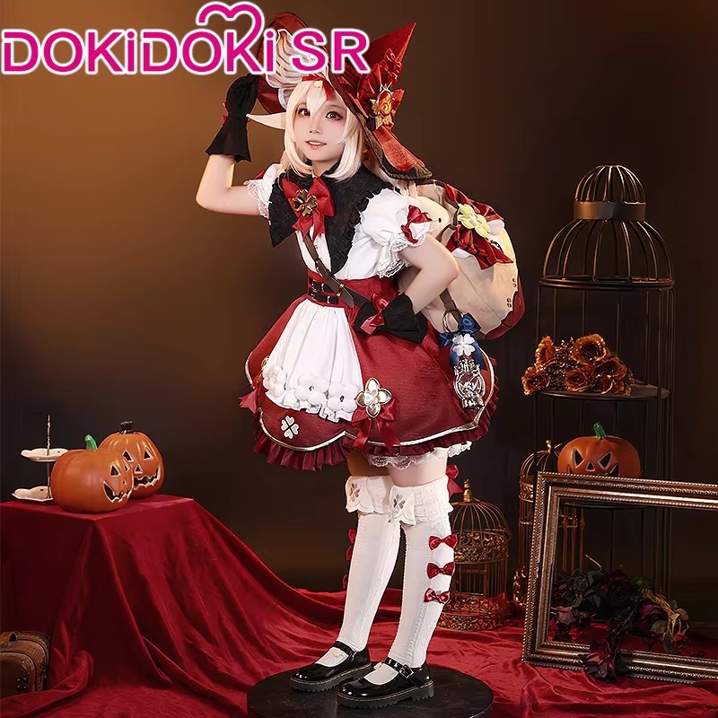  Klee Blossoming Starlight Cosplay Game Genshin Impact DokiDoki-SR Klee Little Witch Costume Klee Wi