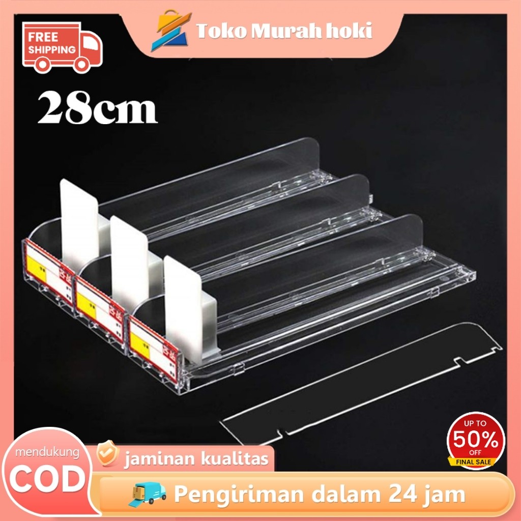 Pusher Rokok 1 Baris Rak Rokok Akrilik Alat Pendorong Rokok Otomatis Untuk Toko Dan Supermarket