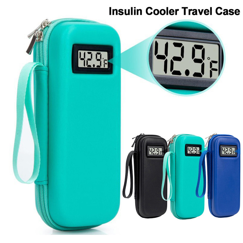 Insulin Cooler Travel Case With Thermometer Display Diabetic Cooler Medication Refrigerated Insulin 