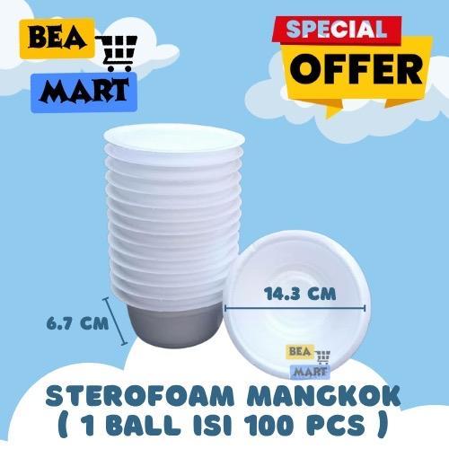 [ INSTANT ONLY ] Sterofoam Mangkok Sedang Isi 100 Pcs | Sterofom Mankuk Bakso Siomay / Styrofoam Man