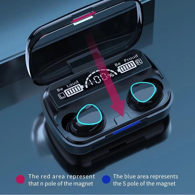 trn - (NC) M10 plus powerbank 2000mAh Earphone Headset Wireless Bluetooth Full Bass Stereo 3500mah P