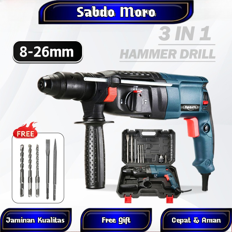 Reaim Mesin Bor Bobok Bor Tembok Beton Hammer Drill Bor Rotary Impact Bor Palu Impact Bor Impact Dri