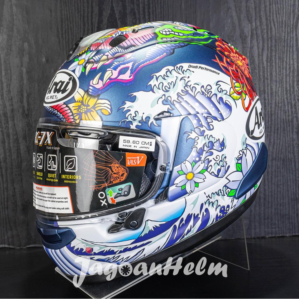 ARAI HELM RX-7X ORIENTAL | FLAT BLUE | ARAI RX7X FULLFACE
