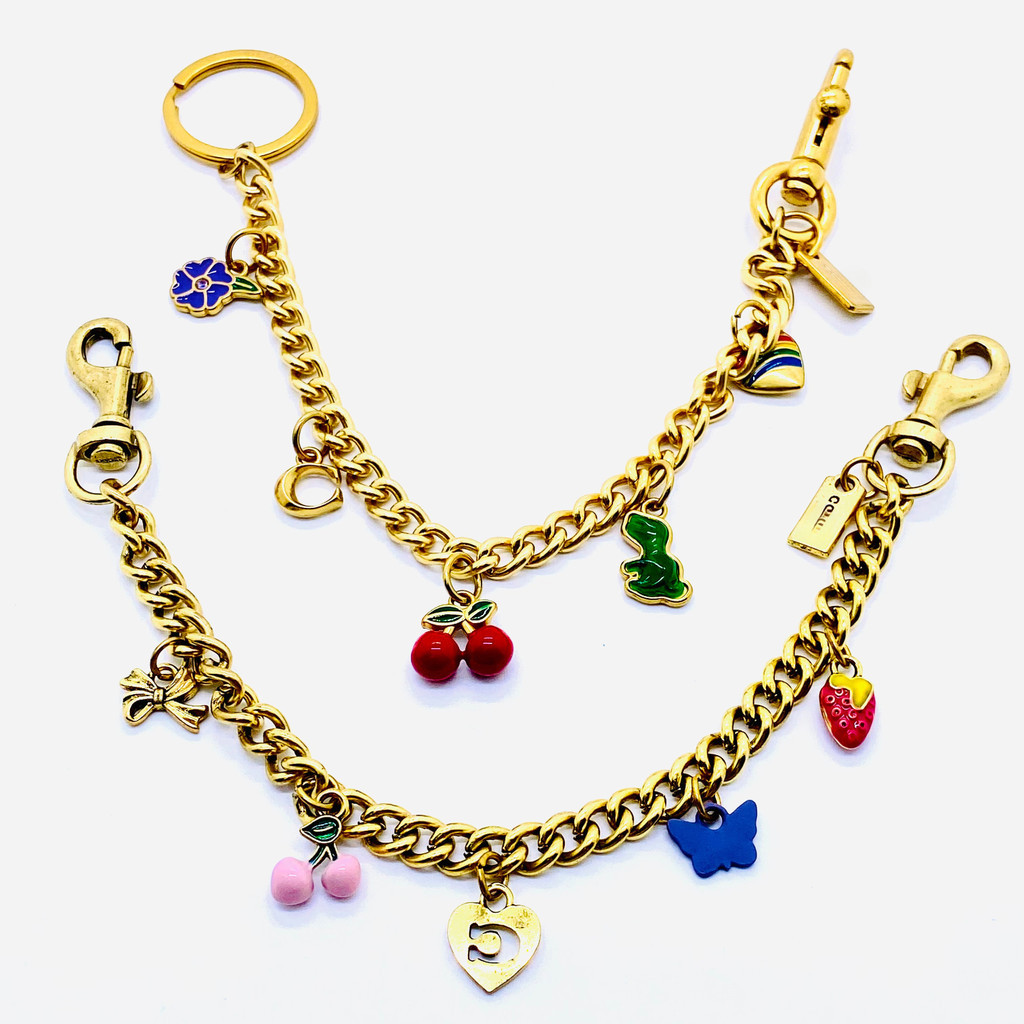 co@ch  Cherry Dino Bag Charm Chain - Versatile Bag Extender & Decorative Chain for Women Bag Chain E