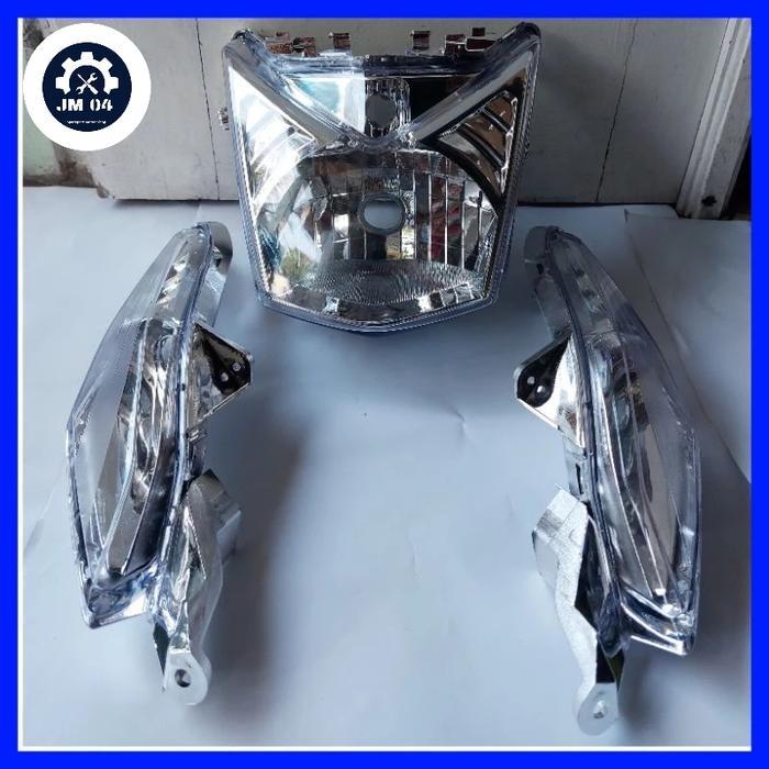 Pakeatan reflektor lampu depan+lampu sein motor honda beat fi 2013-2016