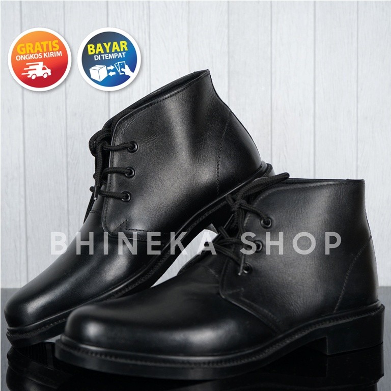 RAMADAN.ID Sepatu Dinas Polri Satpam Tni Security Sepatu Jatah Tni Polri Sepatu Pdh Kulit Asli