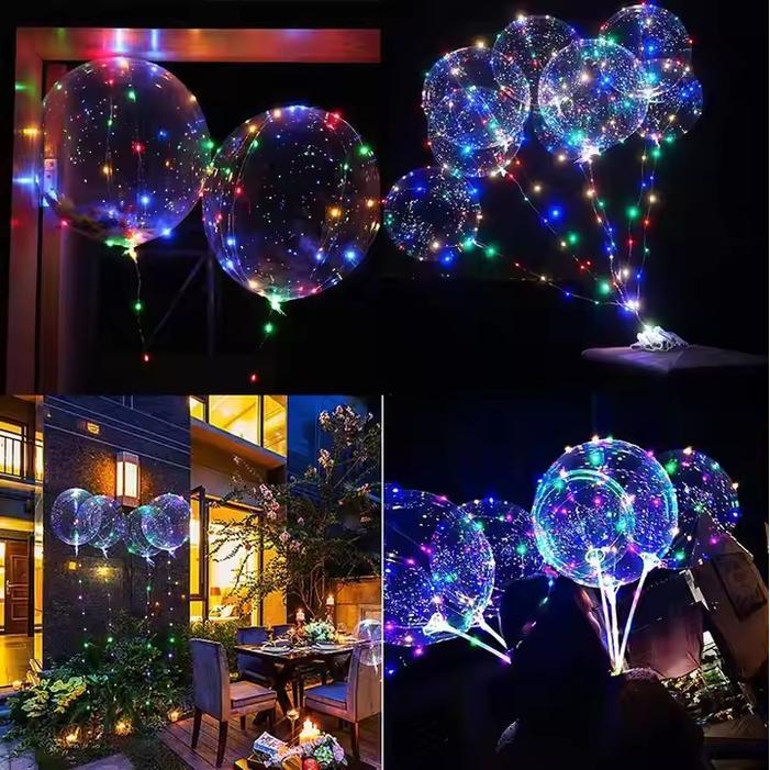 Balon LED Rainbow/Balon PVC LED/Balon transparan LED