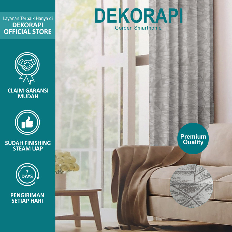 DEKORAPI Blackout 100% Gorden blackout polos import kuning hijau biru pink silper abu coklat