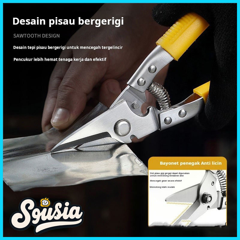 Gunting lembaran logam industri, gunting penerbangan yang kuat, gunting lunas baja ringan