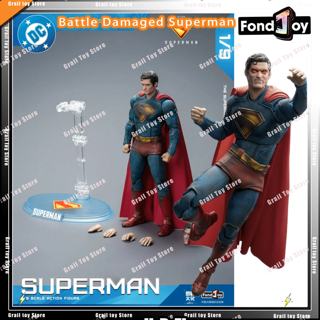 Fondjoy Battle Damaged Superman Action Figure DC Justice League Figures Detective Comics Superman Mo