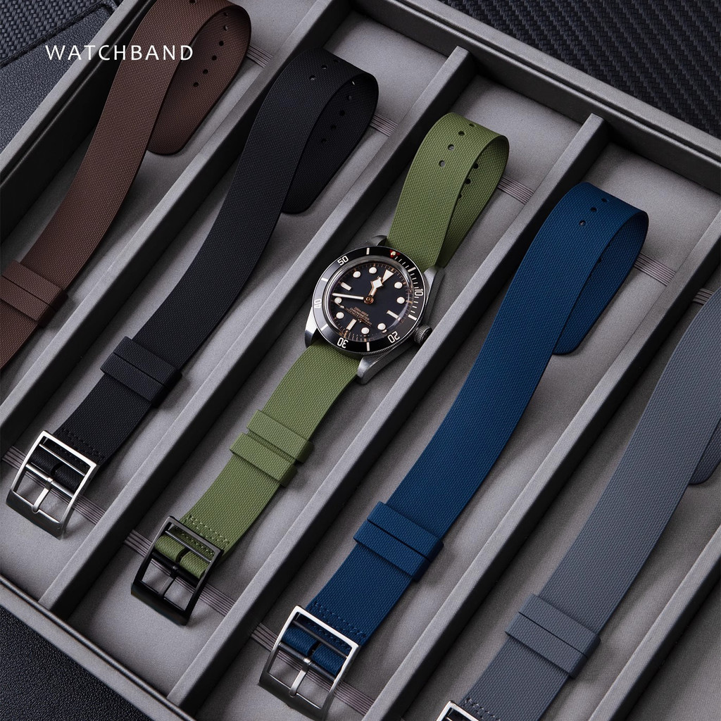 Fit For Tudor Style Ranger Rolex Daytona Fluororubber Wat Strap 20mm 21mm 22mm  Waterproof Super Sof