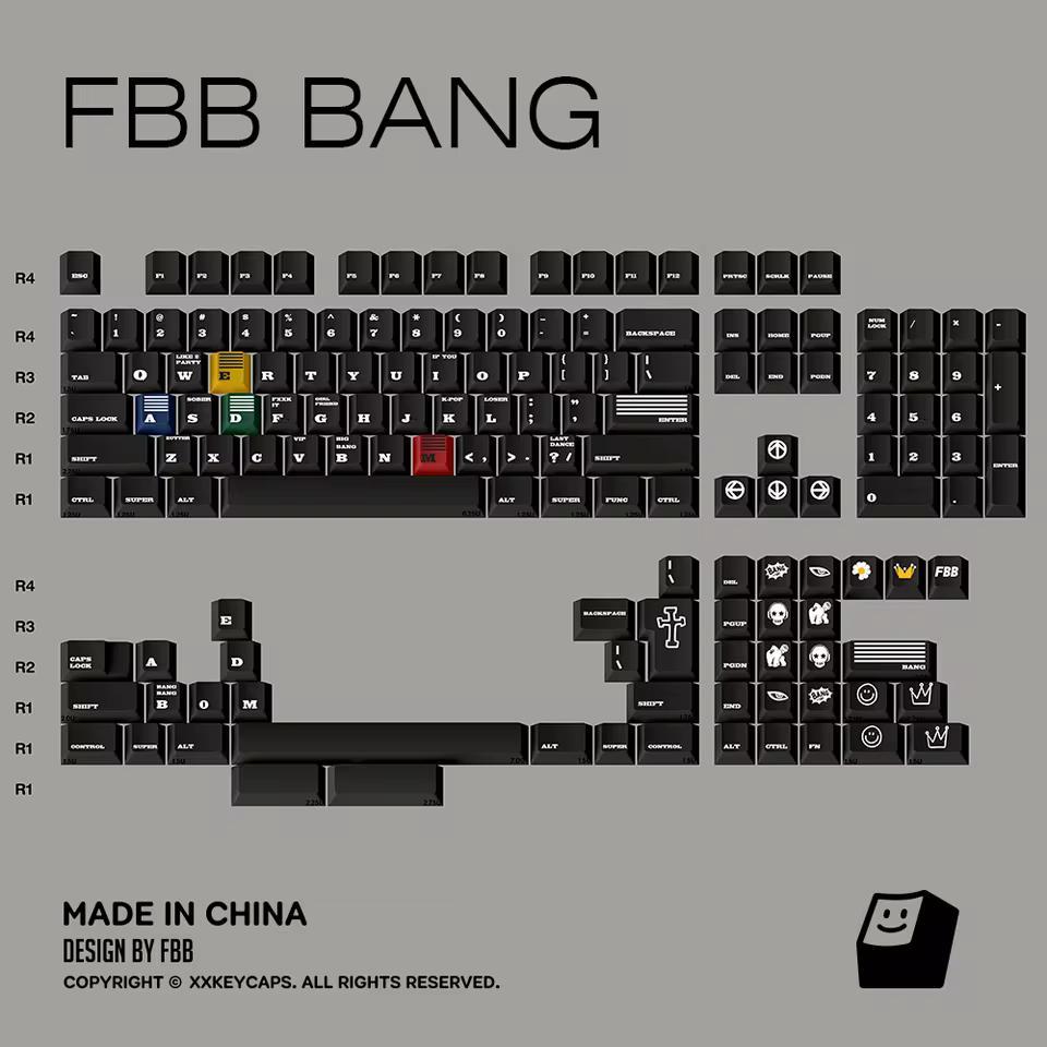 FBB BANG Keycaps Cherry Profile PBT Dye Subbed