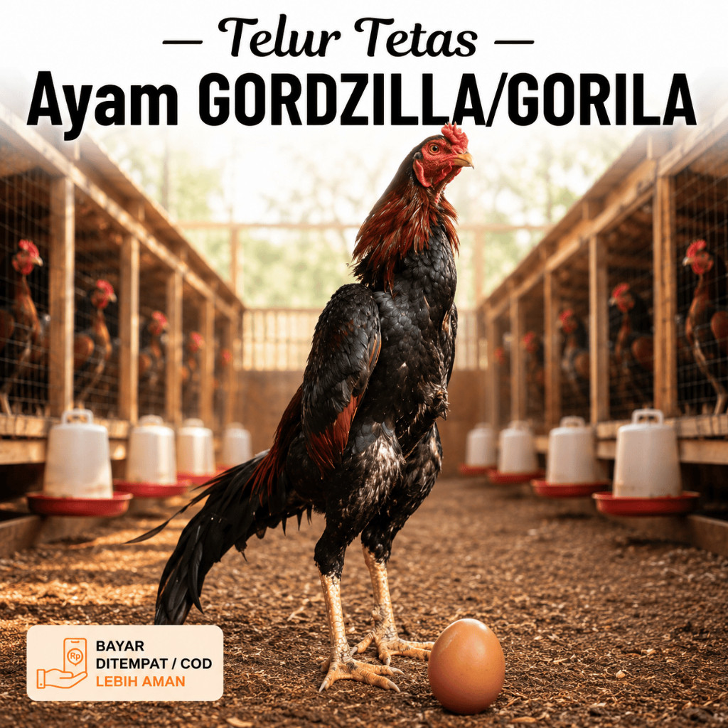 TELUR AYAM GORILA KINGKONG FERTIL UNGGUL JUMBO BESAR UNTUK DI TETASKAN