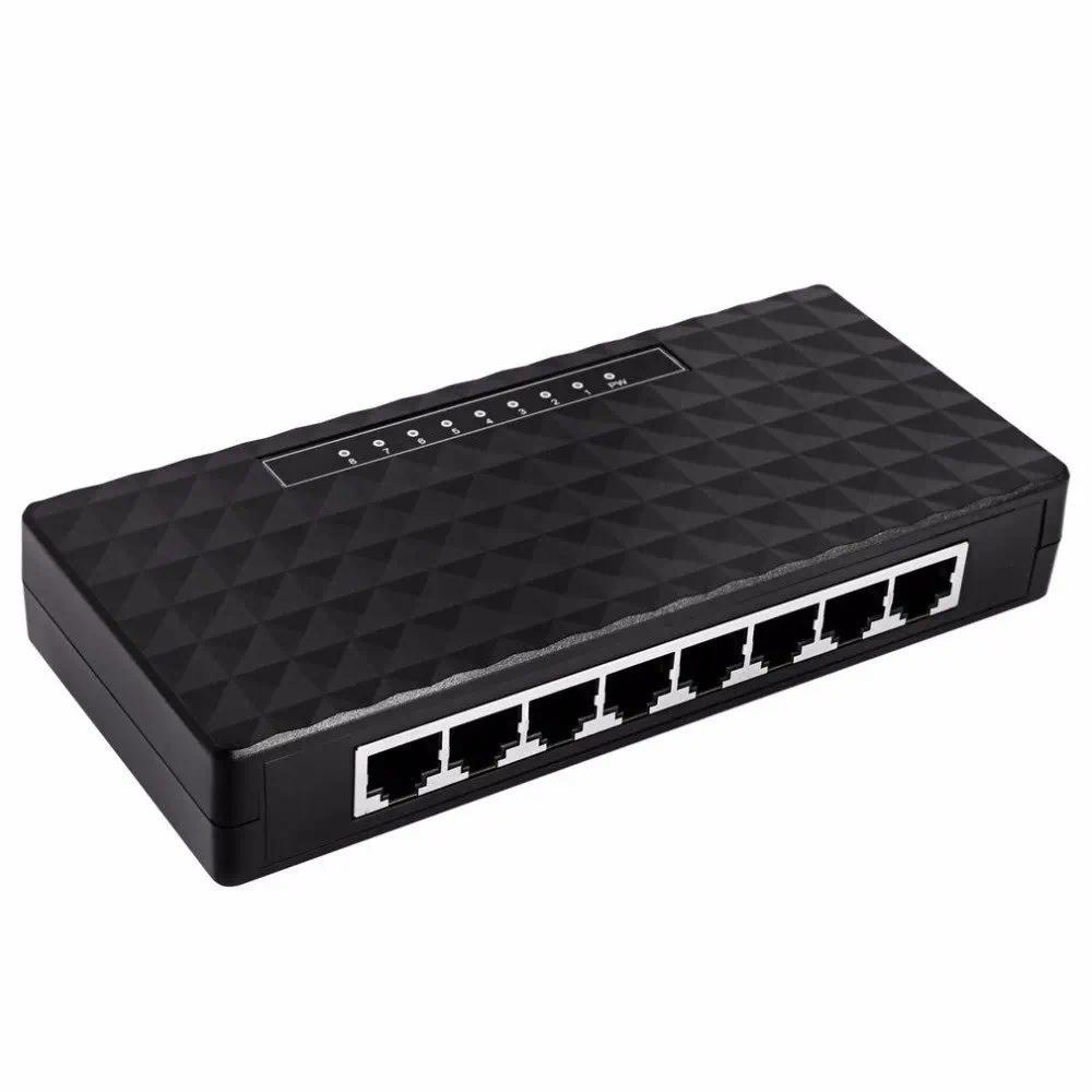 RJ45 8 Ports Portas Gigabit Mini Network Switch 1000Mbps Ethernet Smart Switcher High Performance wi