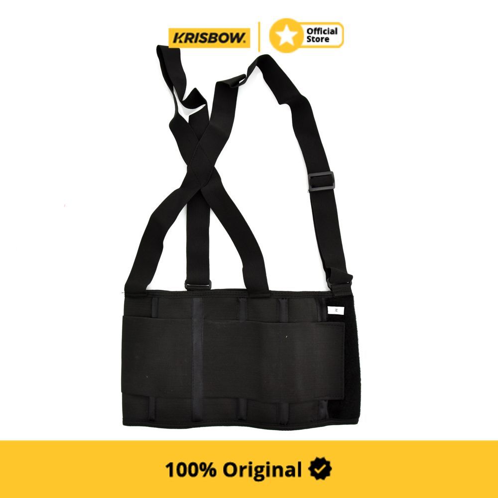 Krisbow Sabuk Pengaman Punggung Ukuran M Lumbar Support Safety Belt Ergonomi Kerja