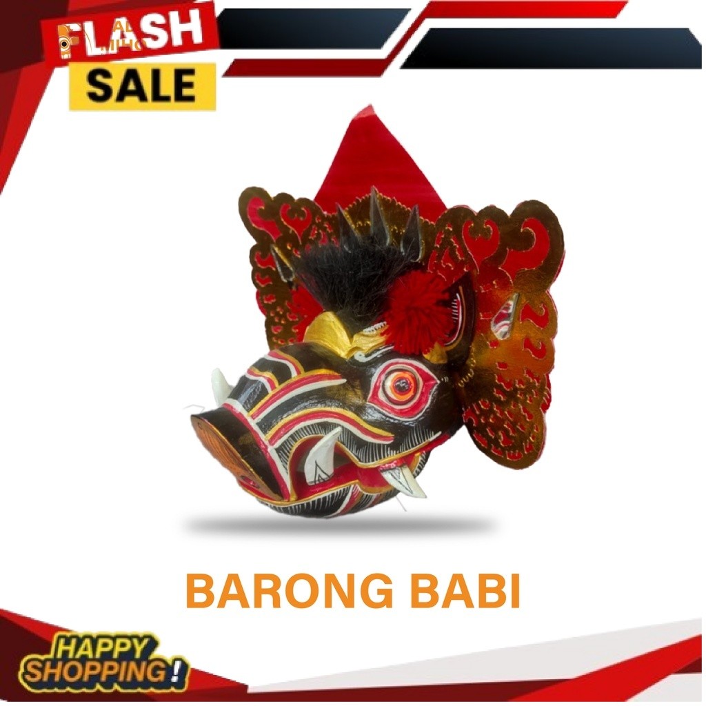 Barong Babi - Barong Kayu - Topeng Barong-Tapel Barong-Barong Bangkung-Pajangan Barong Bangkung-Tope
