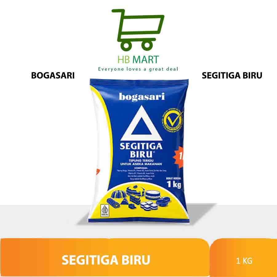 Tepung Terigu Segitiga Biru 1kg/Bogasari Terigu Segitiga Biru 1 Kg/Segitiga Tepung Terigu 1Kg