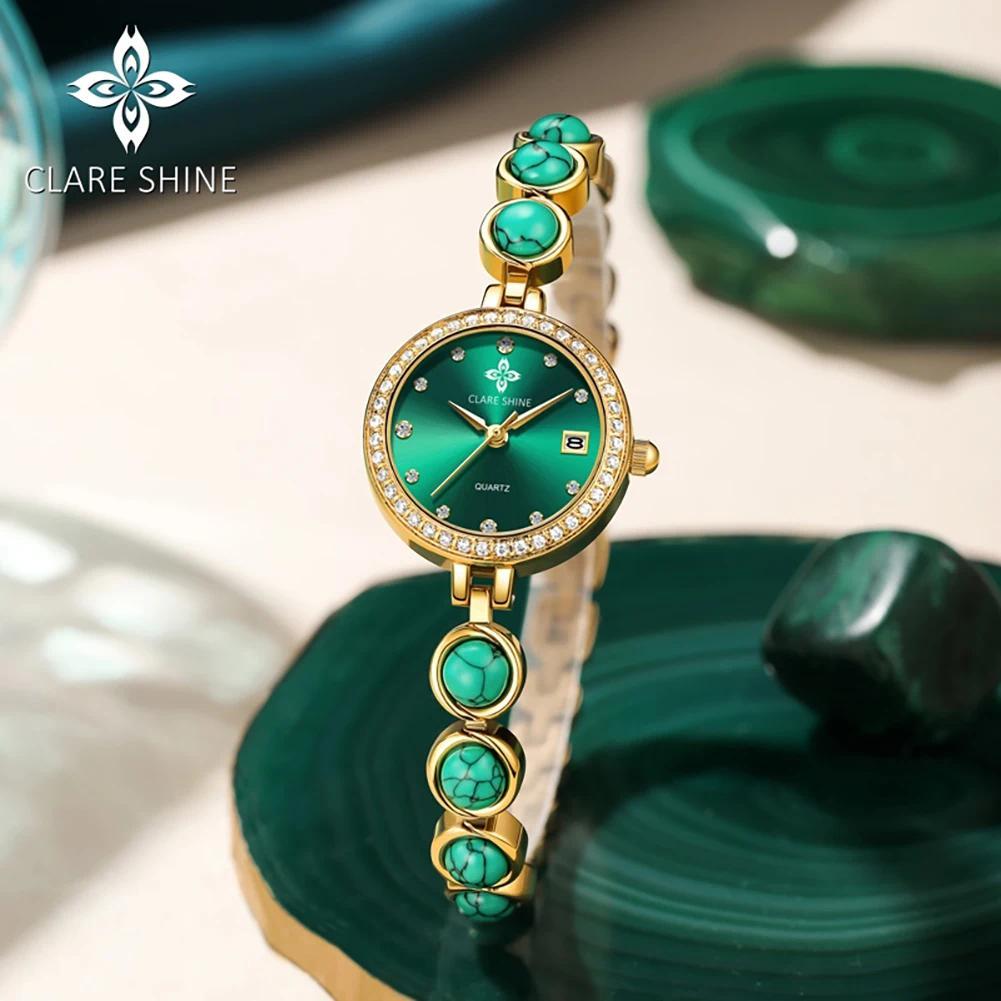 Jam Tangan Wanita Original CLARE SHINE 7708 Imported Quartz Movement Watch For Women Large Three-han