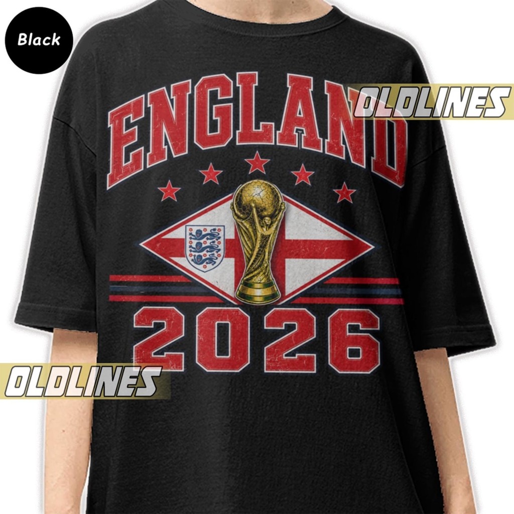 ENGLAND WORLDCUP 2026 Bootleg Kaos / English National Sepak Bola Team Band Kaoss / Kick And Rush Sep