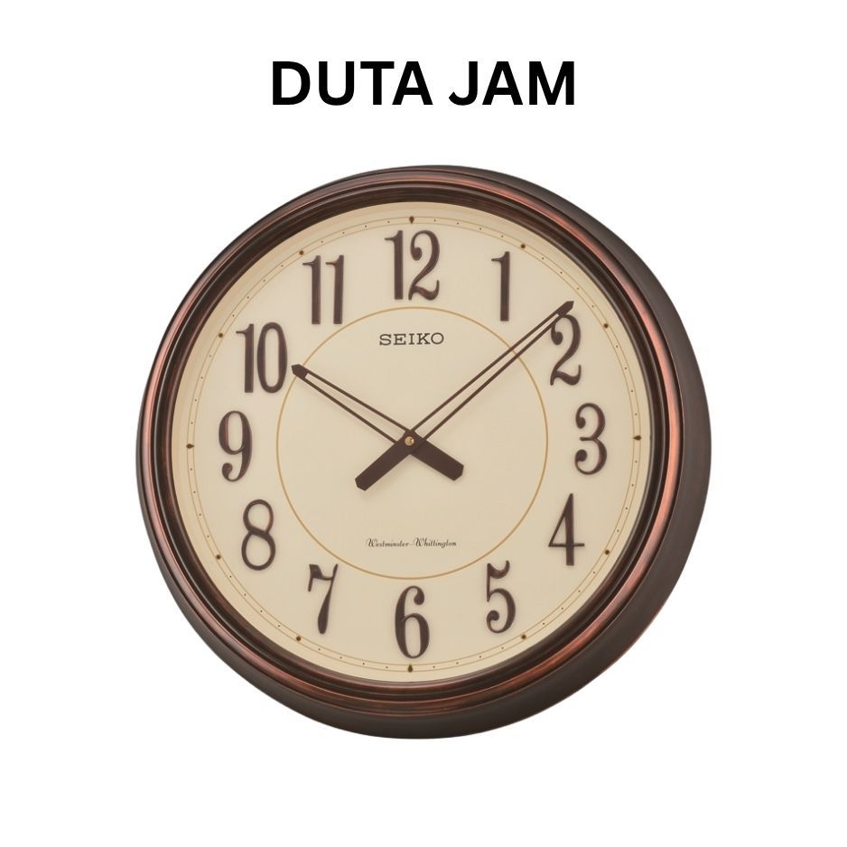 JAM DINDING SEIKO QXD 212B QXD212B ANALOG BEIGE DIAL BROWN CASE