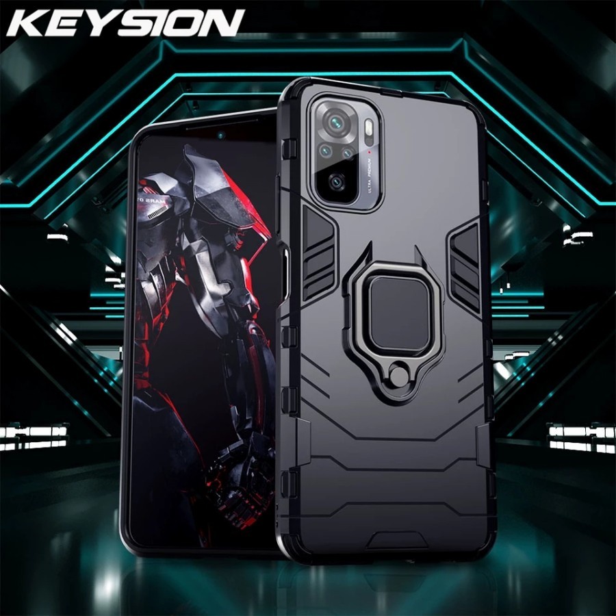 XIAOMI REDMI NOTE 10 10s CASE ARMOR ROBOT IRING STANDING CASE #SWDSLD