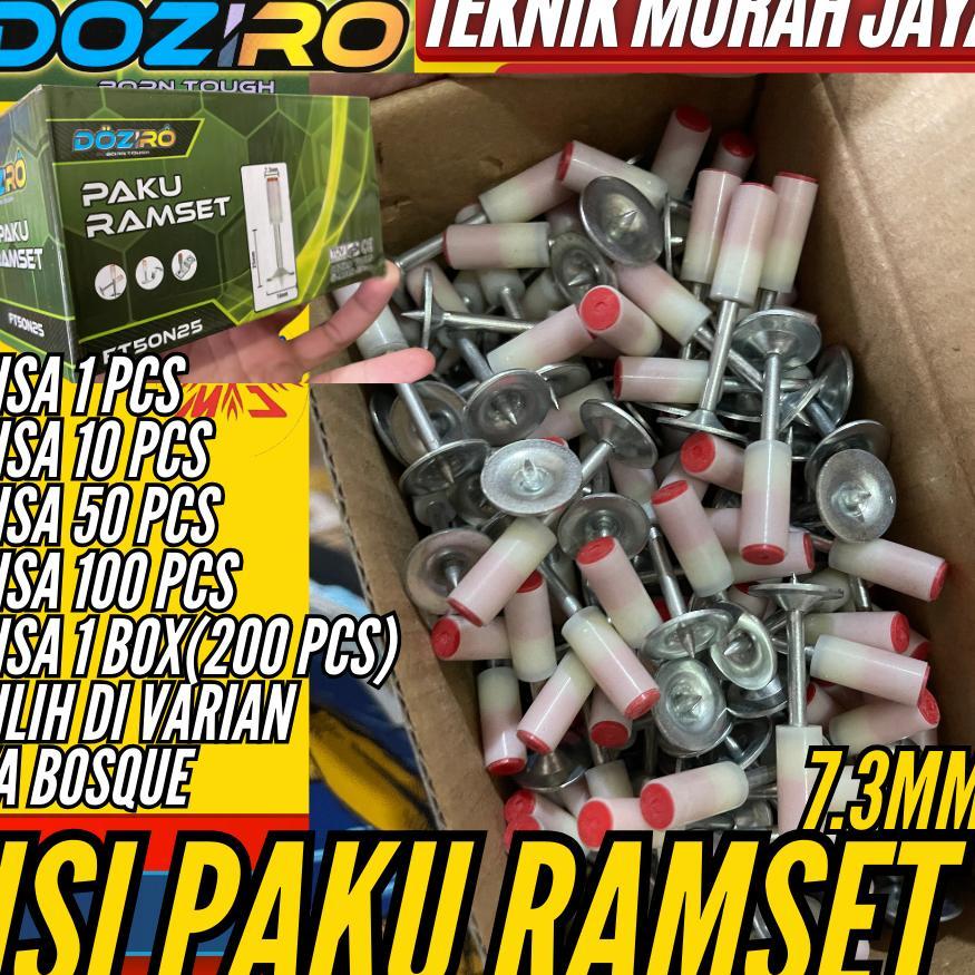 Doziro Isi Paku Beton Besi Peluru Mini Ramset Paku Washer Kecil 7.3Mm Ring Paku Fastening Gun 7,3 Mm