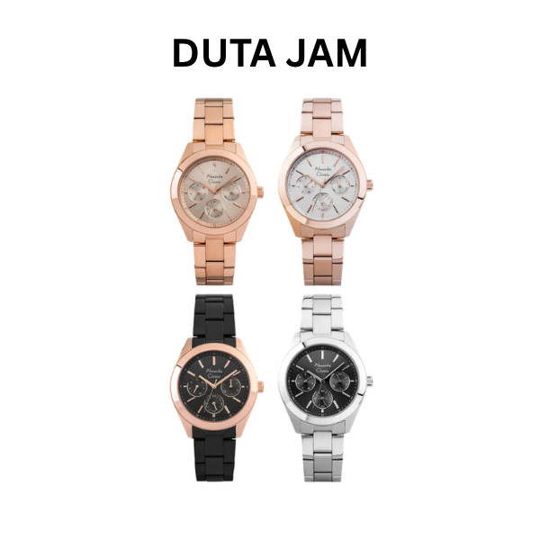 JAM TANGAN WANITA ALEXANDRE CHRISTIE AC2950 AC 2950 BFB ANALOG STAINLESS STRAP