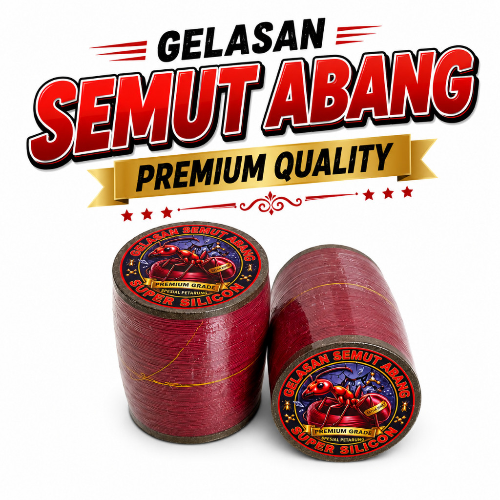 Gelasan Cap Semut Abang 0.25mm 1200 Yard | Benang Layangan Super Tajam Kuat & Awet | Premium Kite Fi