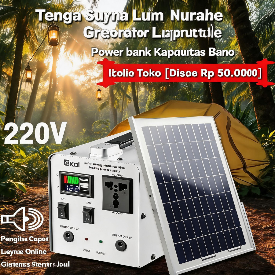 Solar Panel Mini Pembangkit Listrik Tenaga Surya