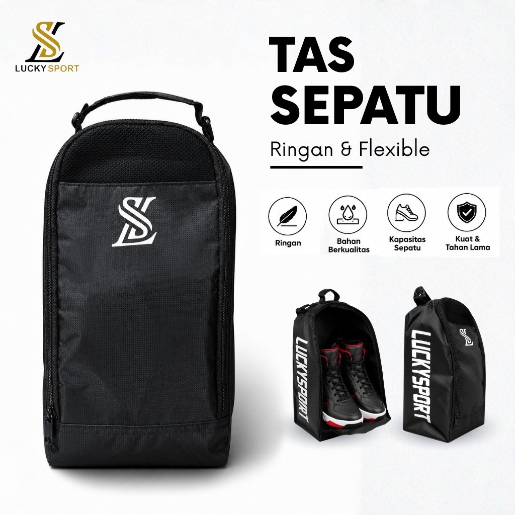 Shoesbag Tas Sepatu Asics / Tas Sendal / Tas Olahraga / Tempat Sepatu gym shoesbag