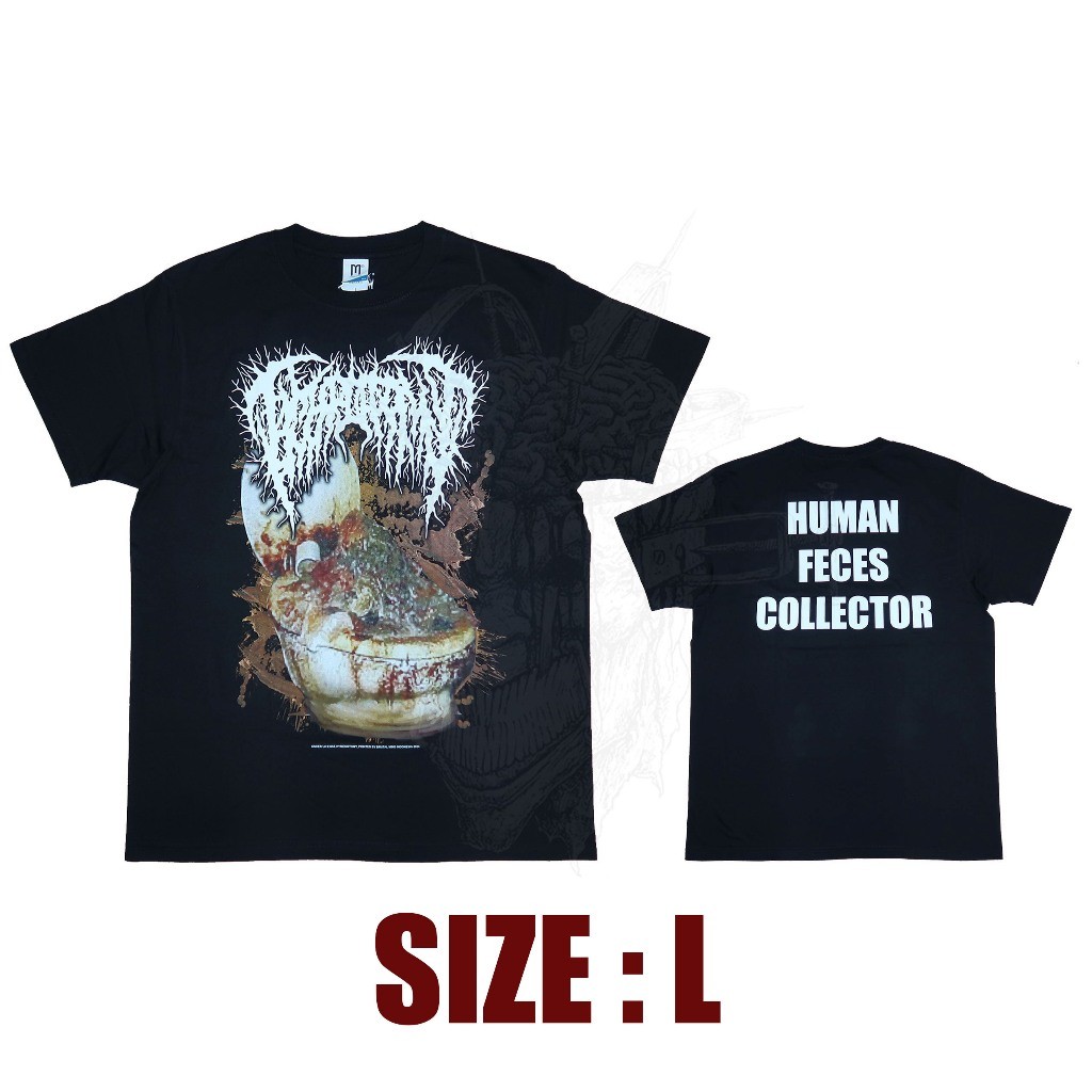 ORIGINAL & BERLISENSI - T-SHIRT - HYMENOTOMY - HUMAN FECES COLLECTOR | SLAM/BRUTAL DEATH METAL | EXT