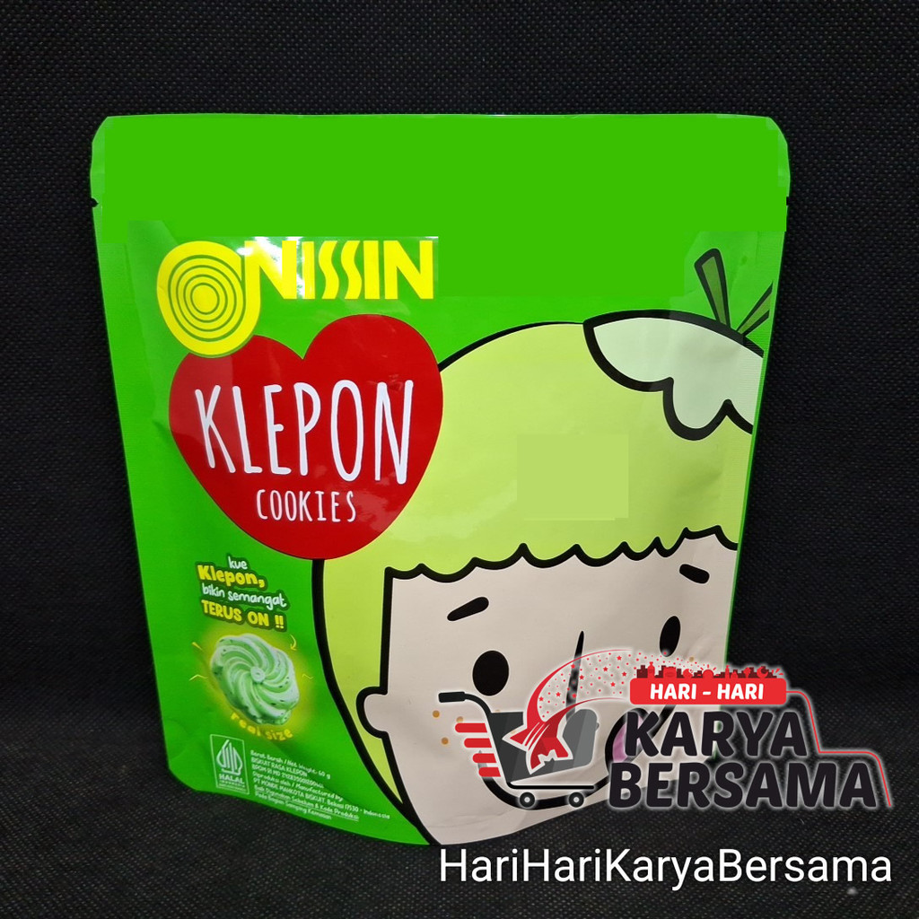 MAKANAN RINGAN BISKUIT RASA KLEPON NISSIN KLEPON COOKIES 60GR