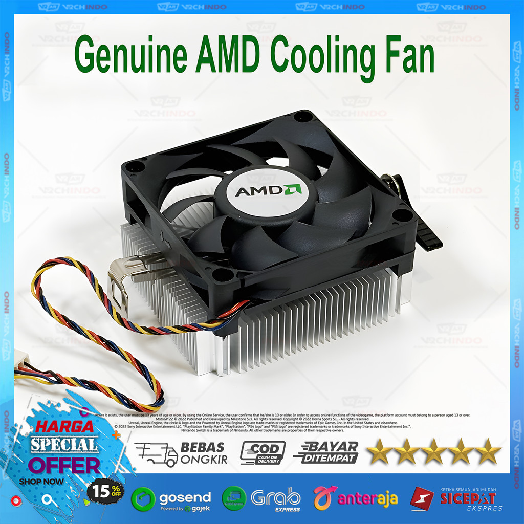 Cooler Fan CPU / Heatsink Fan / Fan Processor AMD Original Fan AMD AM2 / AM3 / FM1 / FM2 / FM2+/ AM4