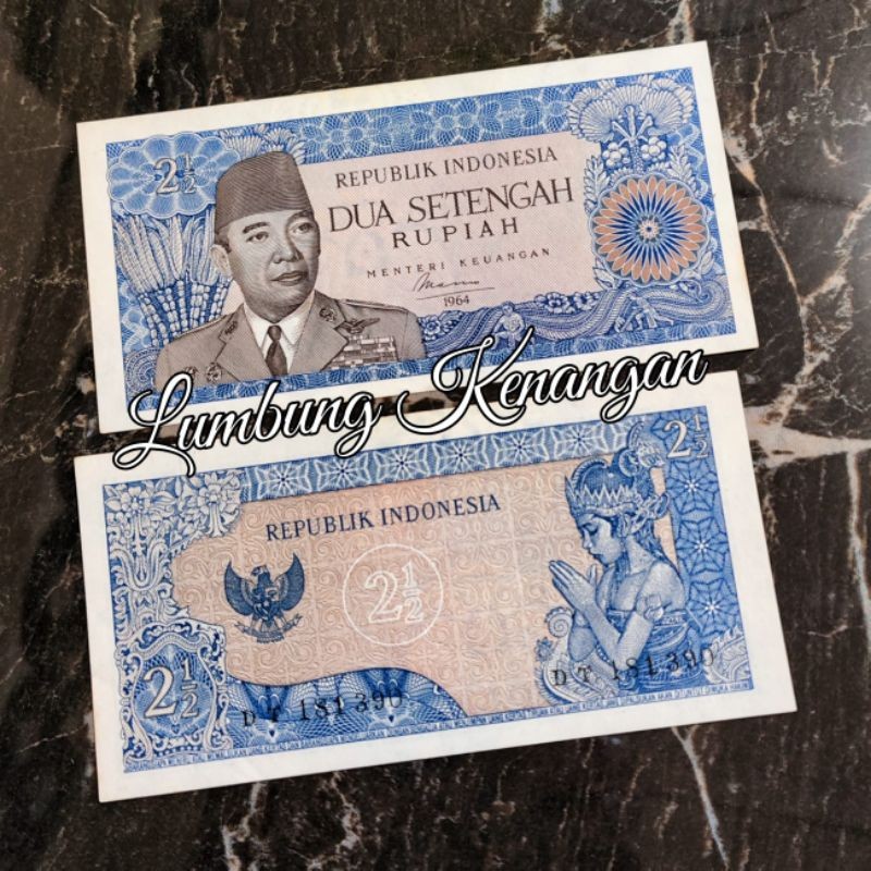 (READY STOK) uang kuno Sukarno 2,5 Rupiah 1964 (TERLARIS)