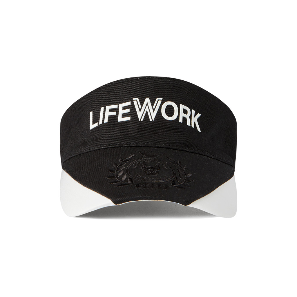 LIFEWORK - Baylor Ladok Embossed Sun Visor Black - Topi Acc Hitam Unisex