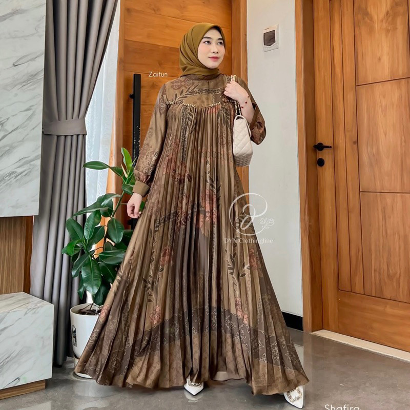 DYN CLOTHINGLINE | SHAFIRA DRESS EXCLUSIVE PART 11 | GAMIS MUSLIMAH SILK | FASHION MUSLIM