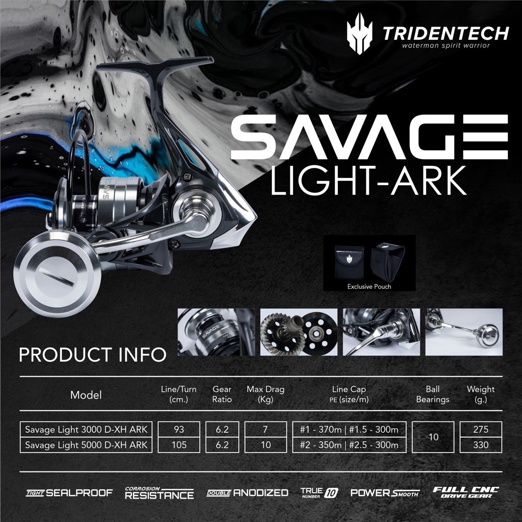 REEL TRIDENTECH SAVAGE LIGHT-ARK / REEL SPINNING