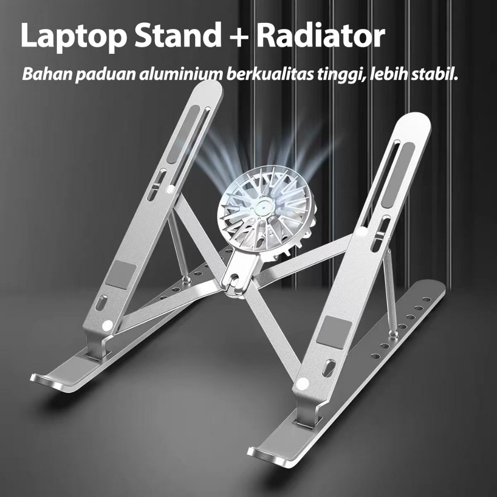 Tablet Stand Laptop Stand Holder Dudukan Laptop Aluminium Alloy / Stand Laptop Aluminium