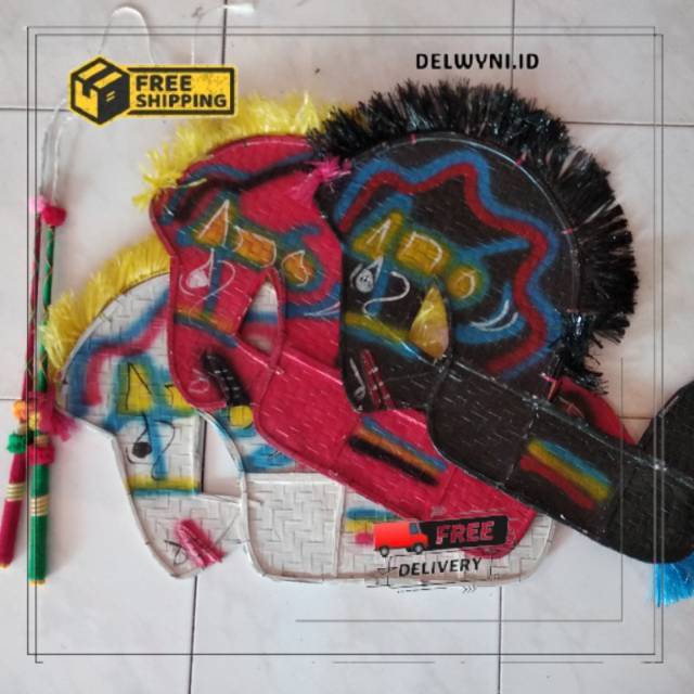 Kuda Lumping Kuda Kepang Anak SMP & Dewasa + Pecut Murah DLW