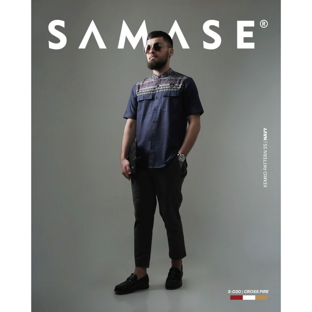 SAMASE Kemko Heritage Kemeja Koko Pria Batik Pendek S030