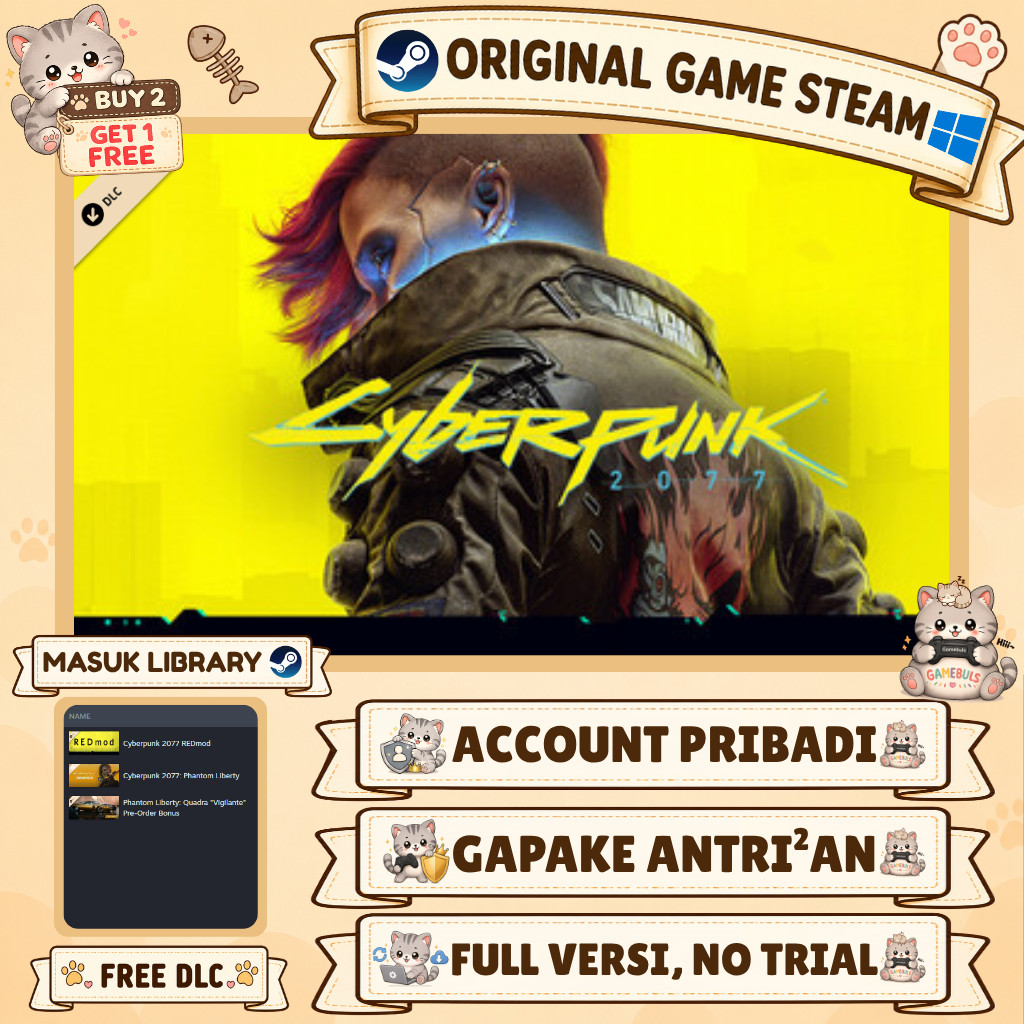 Cyberpunk 2077 Game Steam - Games PC Laptop Windows