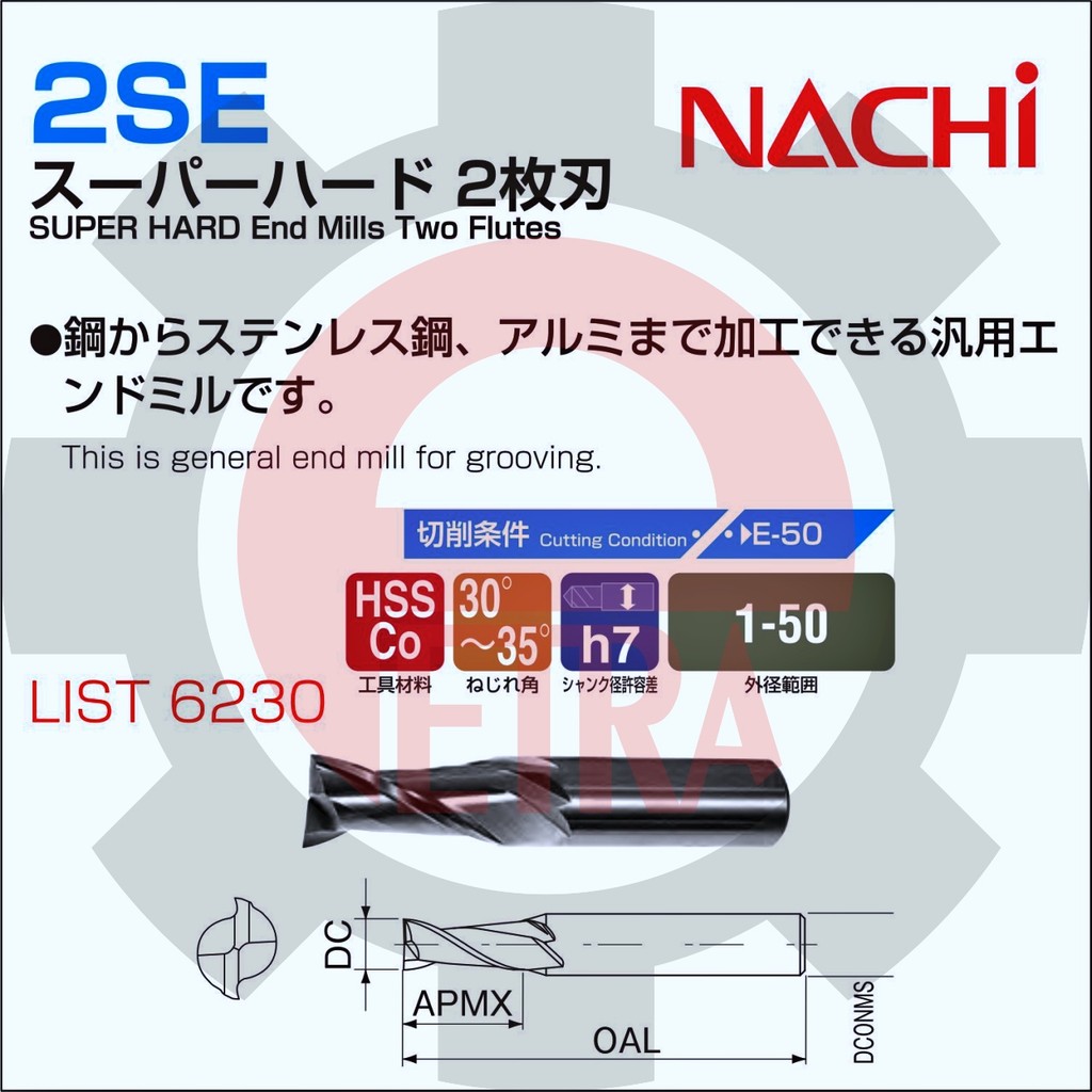 End Mill / EndMill Nachi 16mm 2 Flute HSS