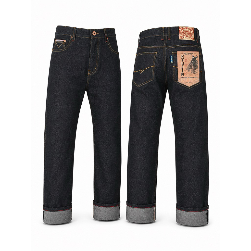 ZEON - CELANA DENIM SELVDEGE ACCENT 15OZ  ART RYUJIN