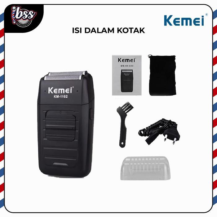 KEMEI SHAVER KM 1102 - Alat Cukur Kumis dan Jenggot / Mata Pisau KEMEI 1102 / KEMEI ORIGINAL / IBSS 