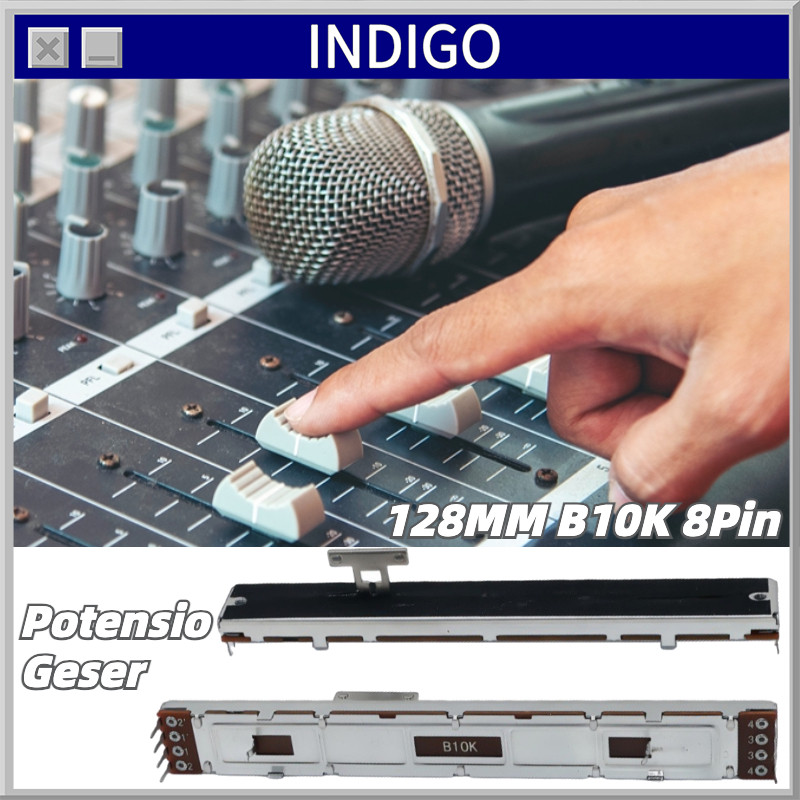 Slide Potentiometer 128mm B10k 8pin untuk Behringer X32 Potensio Fader Geser Komponen Mixer Audio