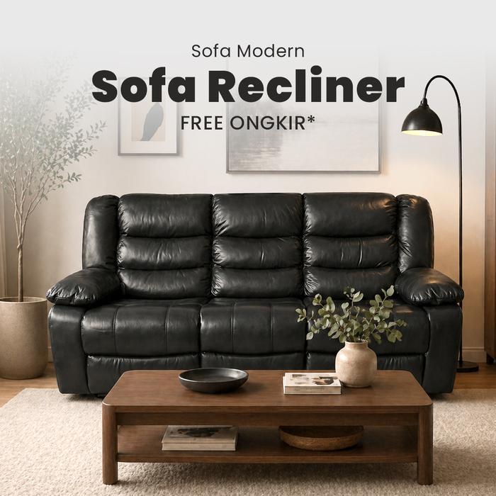 ELCHE Manual Recliner 3 Seater Sofa/ Sofa Recliner/ Chair Recliner/ Sofa Loveseat/ Sofa Recliner 3 D