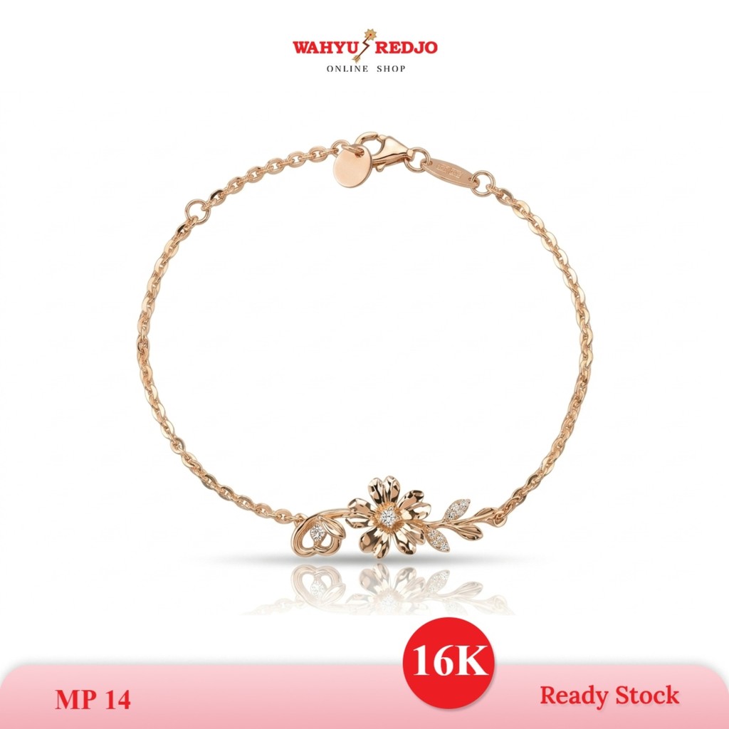 WAHYU REDJO - GELANG EMAS 16K UBS MODEL BUNGA DAUN DAILYWEAR & TIMELESS (PMR)