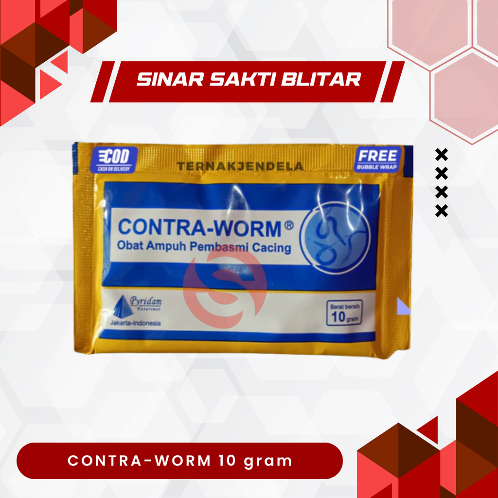 CONTRA-WORM 10 gram – Obat Ampuh Pembasmi Cacing Ternak